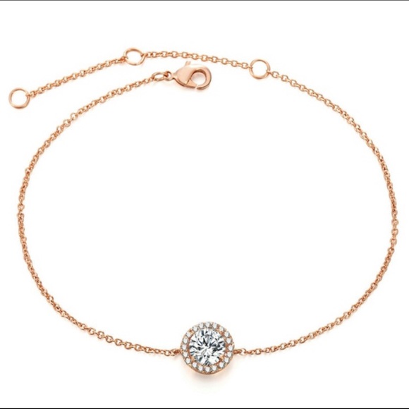 Sparkly delicate SILVER crystal zircon bracelet - Picture 2 of 5